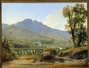 Paesaggio, vista dalla Villa Cava da Jacques Raymond Brascassat