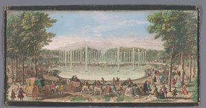 Vista del Bacino di Nettuno nel Giardino di Versailles