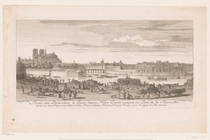 Veduta di Parigi dalla Notre Dame al Pont de la Tournelle da Jacques Rigaud
