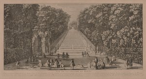 La Cascata a Marli (incisione) da Jacques Rigaud