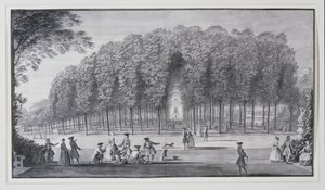 Il boschetto di pioppi, Villa Chiswick di Lord Burlington da Jacques Rigaud