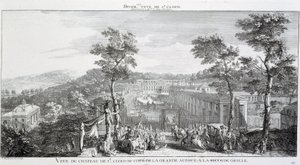 Vista del Castello nel parco di St Cloud, dal lato del grande viale da Jacques Rigaud