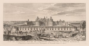Vista del Castello reale di Chambord, dal lato della Porta reale da Jacques Rigaud