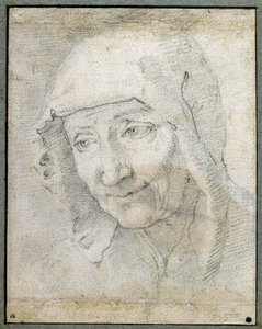 Testa di una vecchia da Jacques Stella