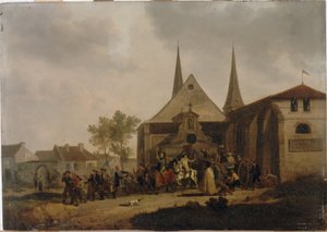 Saccheggio di una chiesa durante la Rivoluzione, circa 1793 da Jacques Swebach Desfontaines