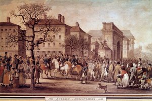 Campagna di Francia nel 1814: ingresso a Parigi dei prigionieri degli eserciti alleati da Jacques Swebach Desfontaines