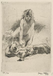 Minne e i gatti che bevono, dalla suite Le bain de Minne da Jacques Villon