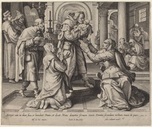 Presentazione al Tempio da Jacques de Bie after Maarten