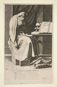 Chilo Lacedaemonius, #3 dalla serie I Sette Saggi della Grecia da Jacques de Gheyn III