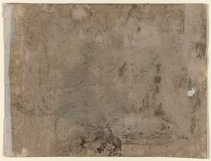 Un Giovane Seduto a un Tavolo (recto); Testa di un Bambino con Capelli Ricci (verso)