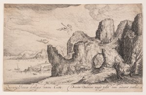Paesaggio con la caduta di Icaro, da Paesaggi da Jacques de Gheyn II