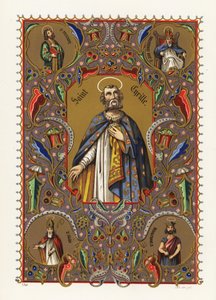 Ritratto di Cirillo di Alessandria, Patriarca di Alessandria, con aureola e veste, all