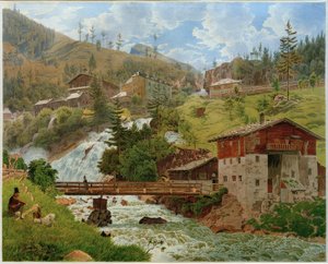 Veduta di Bad Gastein da Jakob Alt