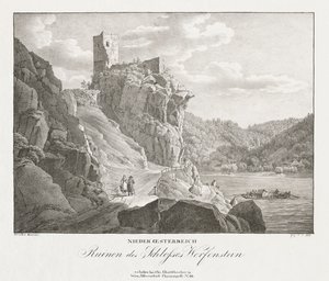 Bassa Austria, rovine del castello Werfenstein da Jakob Alt