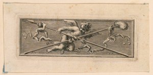 Vignetta con angeli e strumenti della Passione da Jakob Frey