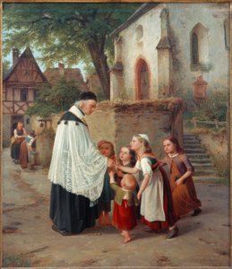 Il parroco del villaggio da Jakob Fürchtegott Dielmann
