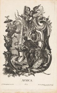 Rocaille con la personificazione del continente Africa (I quattro continenti)