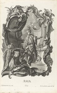 Rocaille con la personificazione del continente Asia da Jakob Gottlieb Thelott