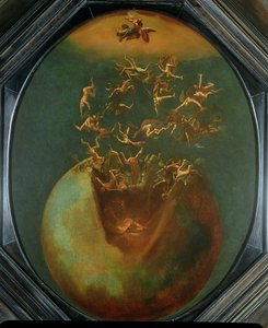 Caduta di Satana e degli angeli ribelli dal cielo da Jakob Isaaksz Swanenburgh