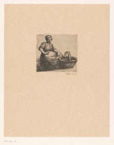 Contadina con cesta da Jakob Smits (signed by artist)