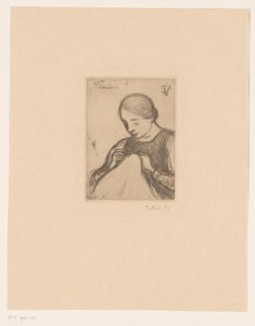 Ritratto di Malvina Dedeyn con ricamo da Jakob Smits