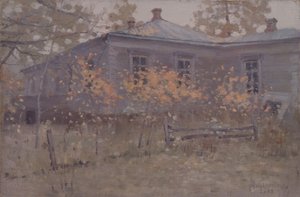 Una casa di campagna in autunno
