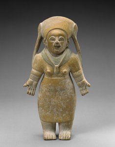Figura femminile in piedi da Jama Coaque culture