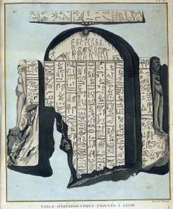 Tavola di geroglifici trovati ad Axoum (Aksoum) - in "Viaggio in Nubia e Abissinia intrapreso per scoprire le sorgenti del Nilo negli anni 1768-1772", di James Bruce, vol. 1, Parigi da James Bruce
