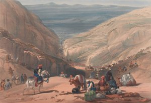 La seconda discesa attraverso il passo di Koojah, c.1839 da James (after) Atkinson