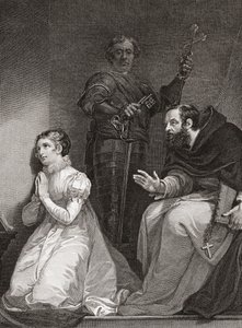 John Feckenham visita Lady Jane Grey nella Torre di Londra da James (after) Northcote