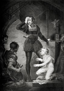 Re Giovanni. Atto IV, scena I: Hubert con Artù nella prigione