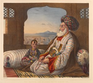 Dost Mahommed Re di Kabul e il suo figlio più giovane da James (after) Rattray