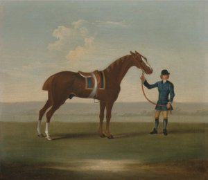 Un cavallo baio (forse Old Partner) tenuto da un groom da James (attr.) Seymour