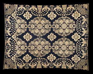 Coperta a doppio tessuto Agricoltura e Manifatture, c. 1821-1828 (lana e cotone) da James (attr.to) Alexander