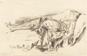 Un bambino su un divano, n.2, c. 1873-1875 da James Abbott McNeill Whistler