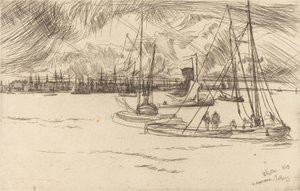 Amsterdam dal Tolhuis, 1863 da James Abbott McNeill Whistler