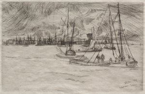 Amsterdam dal Tolhuis, 1863 da James Abbott McNeill Whistler