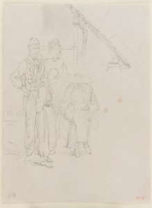 Un artista che disegna, 1858