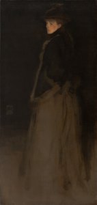 Composizione in nero e marrone, la giacca di pelliccia da James Abbott McNeill Whistler