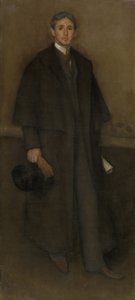 Disposizione in colore carne e marrone: Ritratto di Arthur Jerome Eddy da James Abbott McNeill Whistler