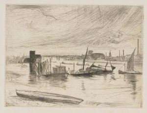 Alba a Battersea, Cadogan Pier, 1863 da James Abbott McNeill Whistler