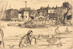 Black Lion Wharf, 1859 da James Abbott McNeill Whistler