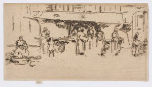 Bancarella, Piazza del Mercato, Loches da James Abbott McNeill Whistler