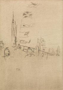 Bandiere, da una serie di dodici incisioni intitolate La Rivista Navale da James Abbott McNeill Whistler