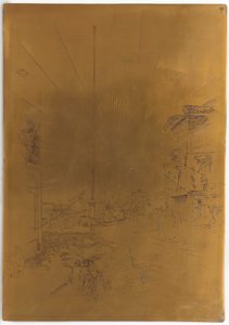 Lastra di stampa annullata per Il piccolo albero maestro da James Abbott McNeill Whistler