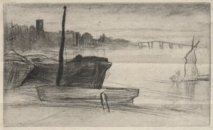 Ponte e chiesa di Chelsea, 1871 da James Abbott McNeill Whistler