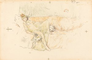 Figura drappeggiata, reclinata, 1892 da James Abbott McNeill Whistler