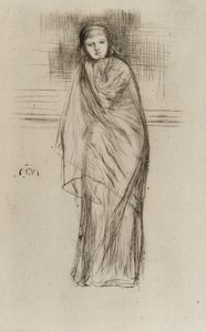 Modello drappeggiato, 1870 da James Abbott McNeill Whistler
