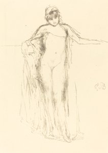 Modello drappeggiato, in piedi, 1893 da James Abbott McNeill Whistler