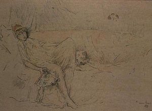 Figura drappeggiata reclinata da James Abbott McNeill Whistler
